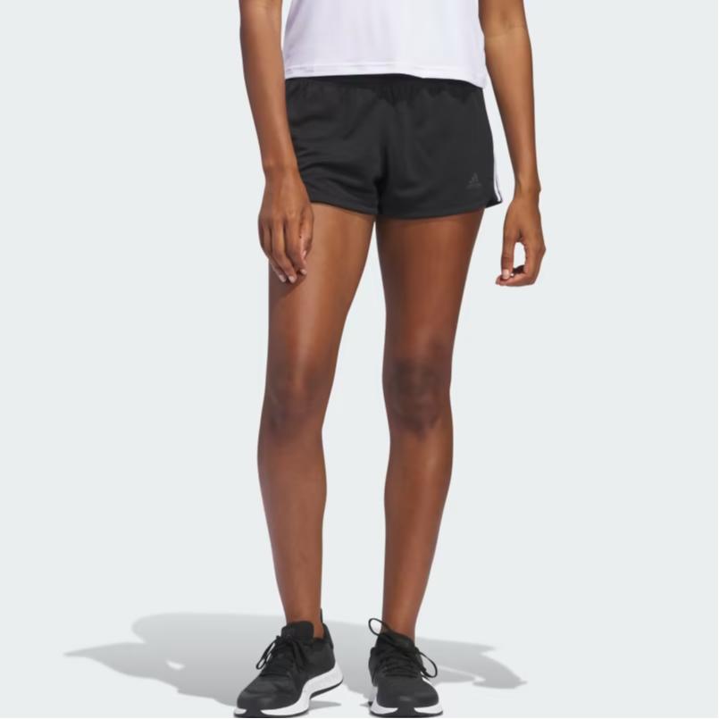 Adidas Вязаные шорты с 3 полосками, женские брюки, черные DU3502