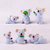 6pcs/Set Different Style Lovely Koala Bear Mini Animal Model Figurine Home Room Decoration Micro