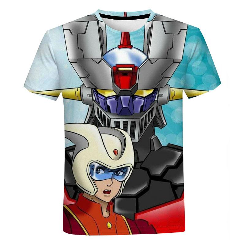 Mazinger Z графические футболки летняя мужская одежда футболка большого размера с круглым вырезом модная уличная одежда с короткими рукавами в стиле Харадзюку футболки