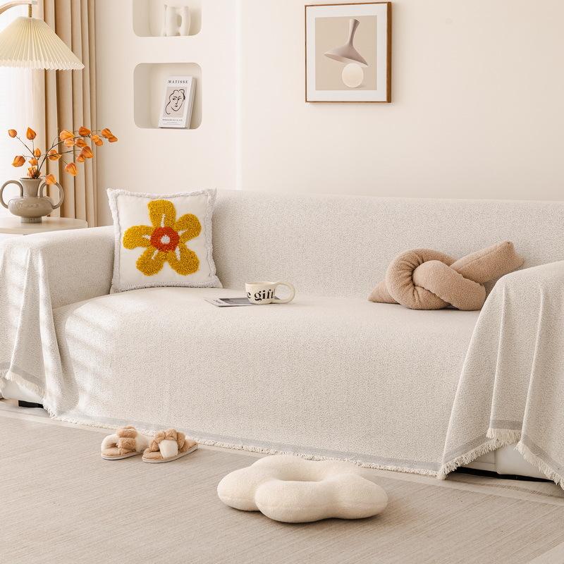 Полотенце для дивана из синели, утолщенное нескользящее диванное полотенце, однотонное универсальное для гостиной, для всех сезонов, тканевое покрывало для дивана, одеяло