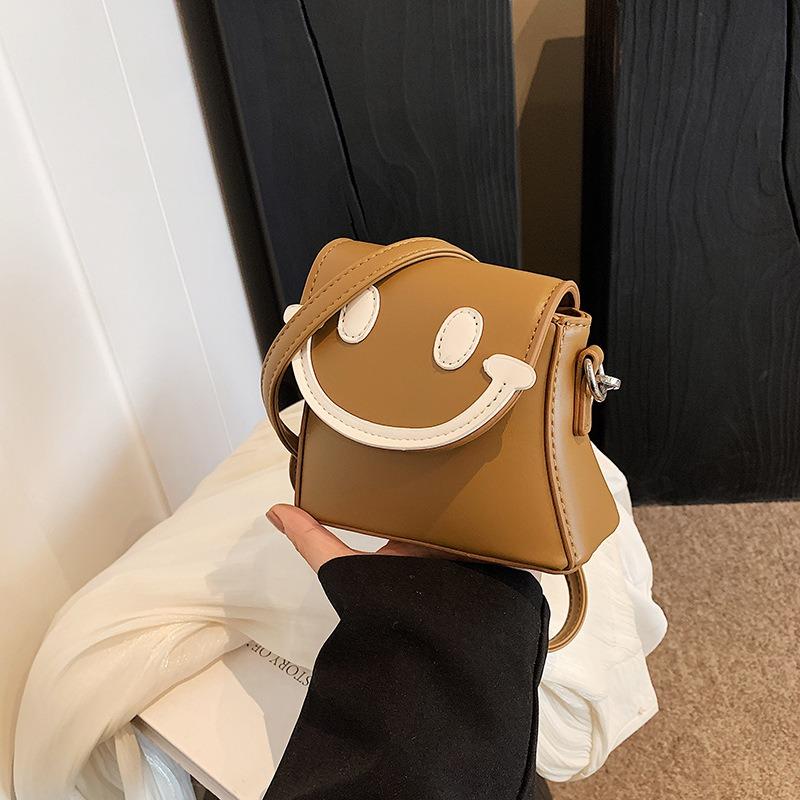 Cute Smiley Face Trendy Personality Creative Women's Bag Versatile Casual Little Girl Shoulder Messenger Bag Children's Bag