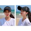 Women'S Summer Visor Hat Lightweight Breathable Sun Protection Empty Top Hat Solid Color Outdoor Cap For Sports