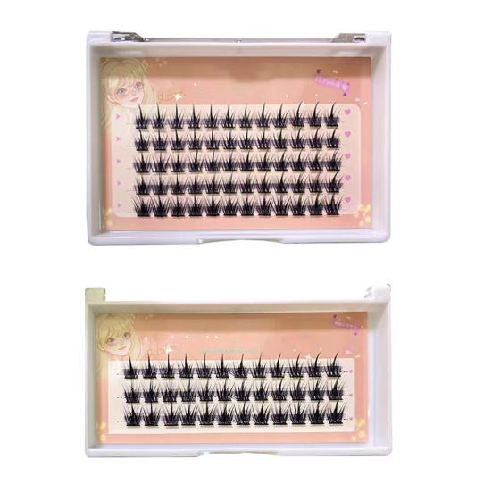 36/60 шт. искусственные ресницы с 3D-эффектом, декоративные, легко наносятся, модные, пушистые, индивидуальные, пучковые, для девочек