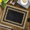 10M/Roll Black Board Stickers DIY Self-adhesive Gold 10M Vintage Border Decorative Sticker Photo Frame Party Decoration