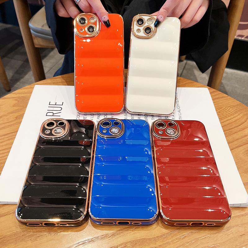 Роскошный пуховик с 6d покрытием, чехол-пуховик для Iphone 11 13 12 Pro Max Xs Xr X 7 8 Plus Se, глянцевый мягкий силиконовый чехол-бампер