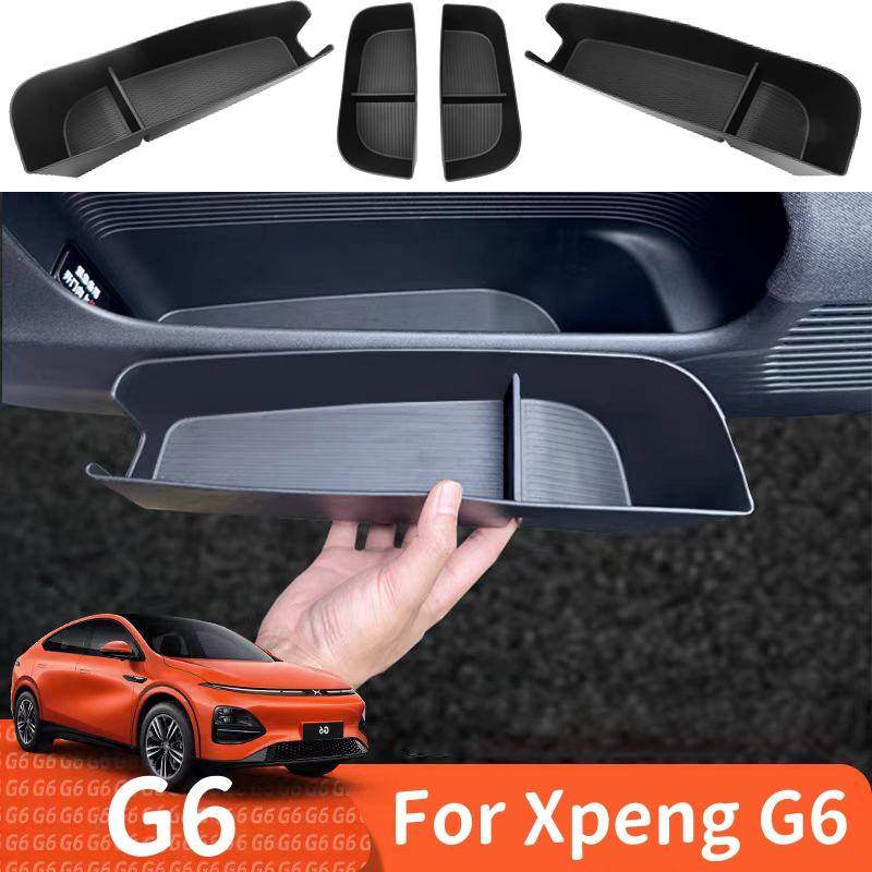 For Xpeng G6 Door Side Storage Box, TPE Front Rear Door Handle Organizer Tidying Waterproof & Anti Scratch Car Accessories