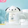 Для Sanrio Pochacco Кружки Стеклянный Стакан с Крышкой My Melody Kawaii Прозрачный Стакан для Воды Креативные Кофейные Чашки Кружка для Сока Домашняя Чашка для Чая