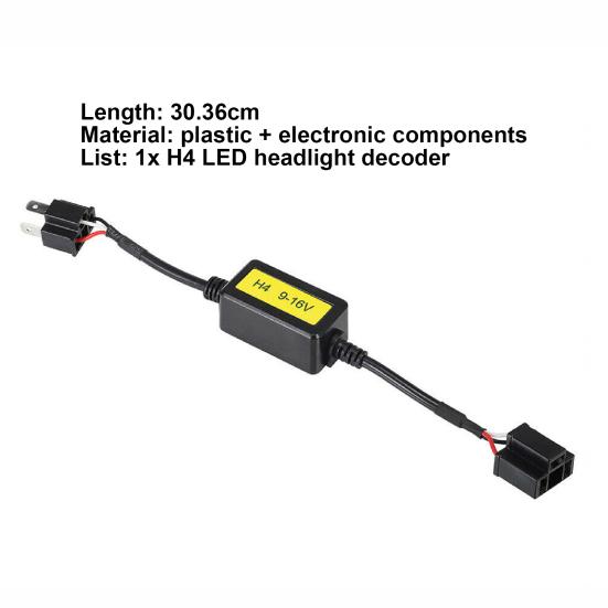 Декодер фар Plug Play Простота установки Удобный провод H4 Резистор для светодиодных фар