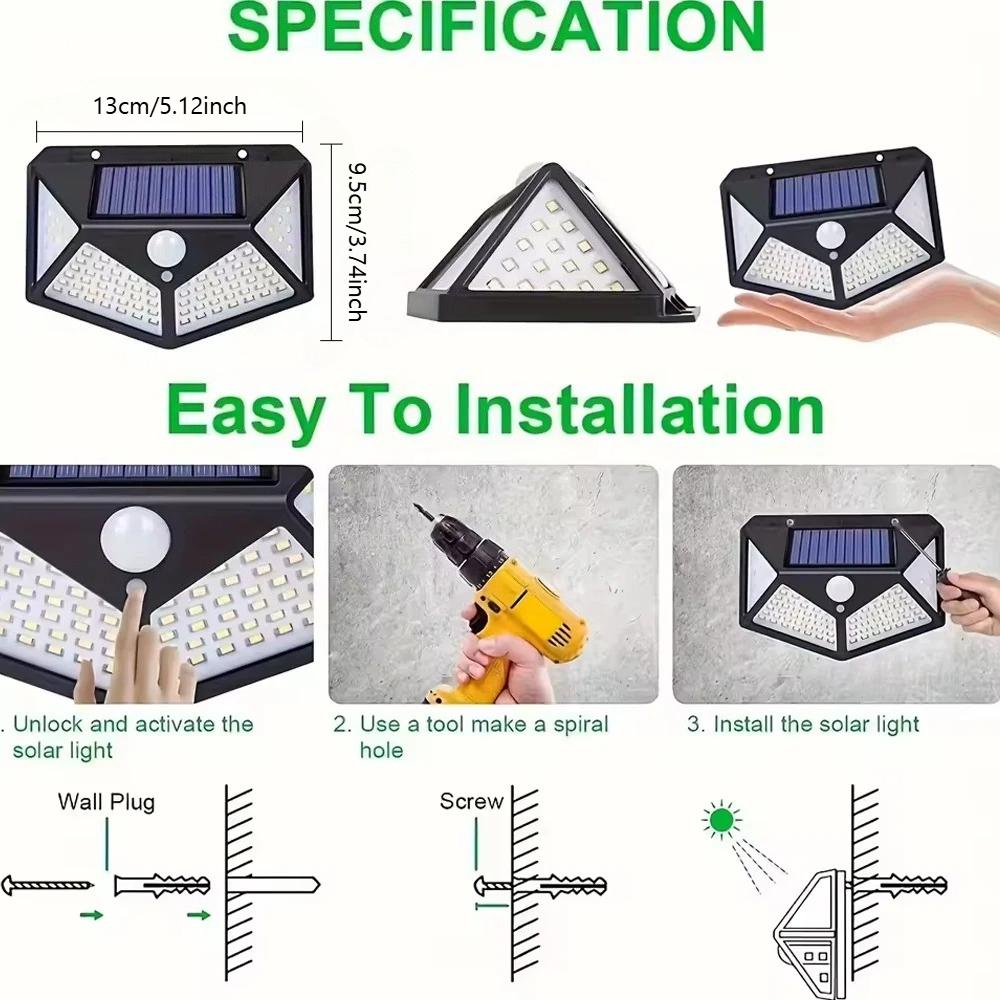 20LED Solar Lights Outdoor With 3 Mode Waterproof Motion Sensor Security Lighting LED Wall Street Lamp for Garden Porch Light