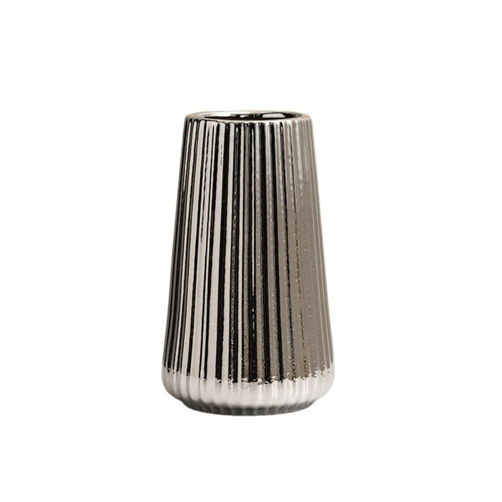 Floral Arrangement Flowerpot Minimalism Tabletop Decor Ceramic Electroplated Vase Home Decor