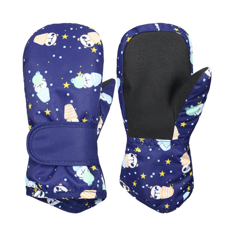 Cartoon Baby Winter Gloves Thicken Waterproof Kids Anti-Slip Skiing Gloves Outdoor Warm Snow Children Mittens for Girls Boys 1-6Y
