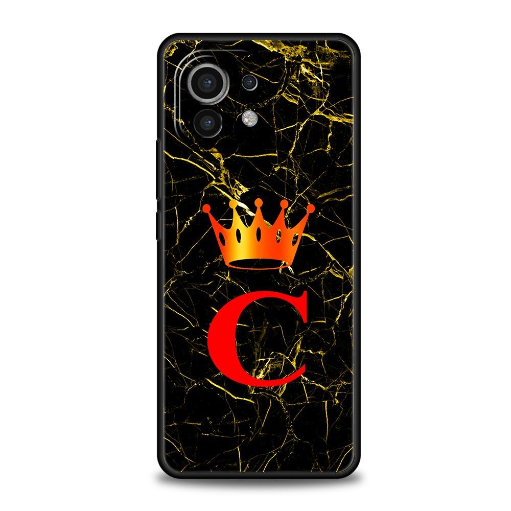 Marble Letter Phone Case Cover for Xiaomi Mi 17 15 14 13 12 11 Ultra 15T 14T 13T 12T 11T Pro Lite 5G Soft TPU Shell Fundas Capas