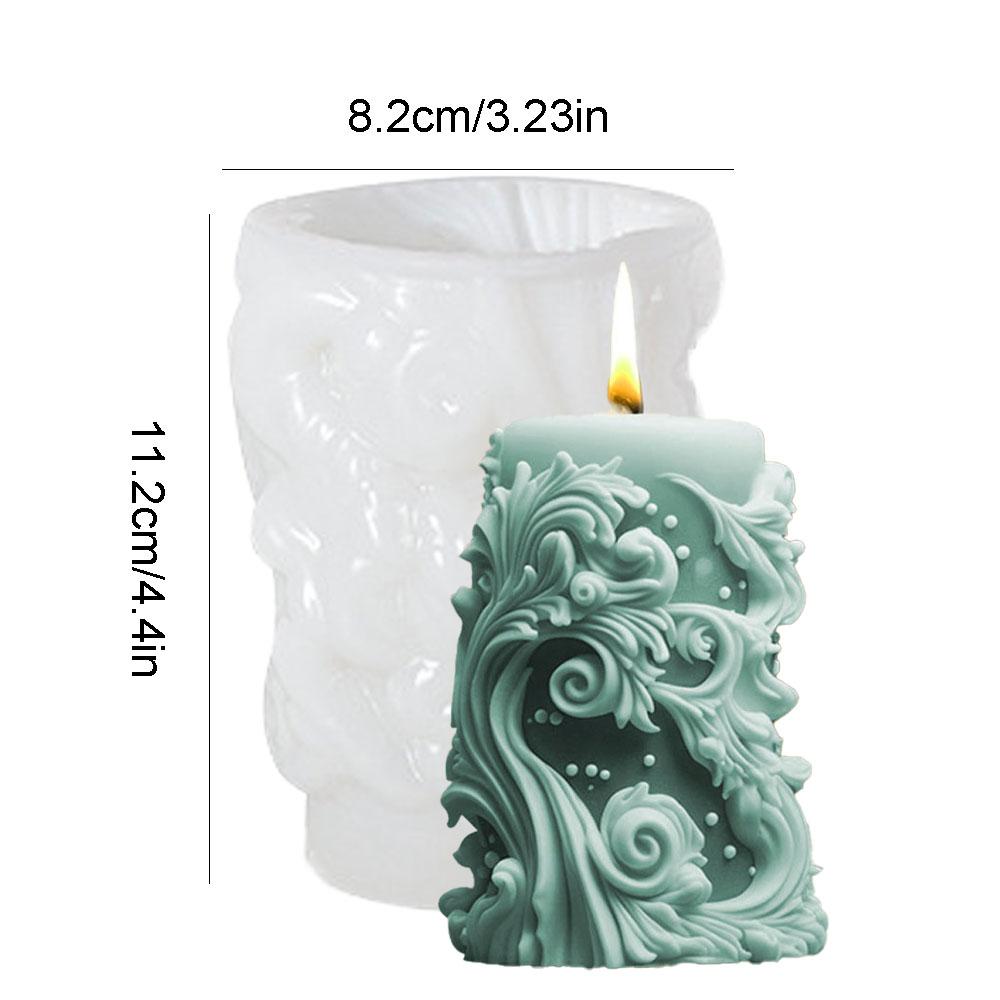 3D форма для свечи-столба, инструмент для изготовления ароматических свечей, силиконовая форма для свадебного декора, рельефный гипсовый цветок, подарки на день рождения