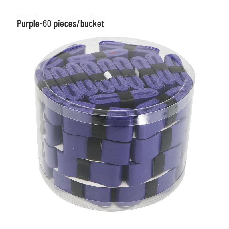 Elastic Perforated PU Leather Overgrip for Badminton, Tennis & Table Tennis Rackets, Fishing Rods with Ribbed Sweatband