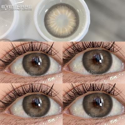 2 шт. коричневые/серые/синие цветные контактные линзы для глаз натуральные зеленые косметические линзы