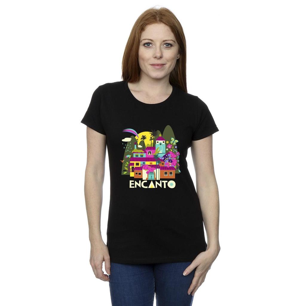 Disney Womens/Ladies Encanto Many Houses Cotton T-Shirt