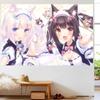 1 шт. N-Nekopara C-Chocola Vanilla Горничная Гобелен Фон в горошек Настенное панно Кавайный Декор Спальня Подростка Общежитие Подарок для фанатов