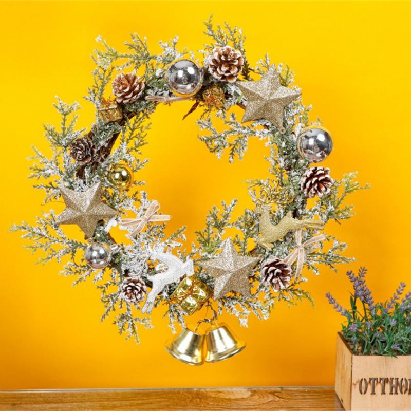 Рождественский венок для входной двери, окна, стены, украшения для дверей, рождественская гирлянда, украшения для вечеринки на Хэллоуин