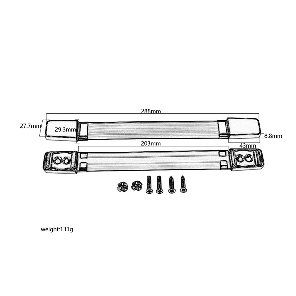 Carrying Grip PVC Heavy Duty Speaker Handles Replacement Wear-resistant with Metal Insert Reinforced Guitar Audio Accessories