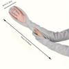 1 pair of summer horse-shoe sun protection sleeves, stylish solid-color hosiery with loose hook-and-loop arm covers