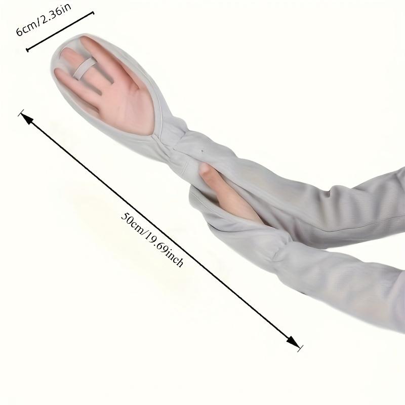1 pair of summer horse-shoe sun protection sleeves, stylish solid-color hosiery with loose hook-and-loop arm covers