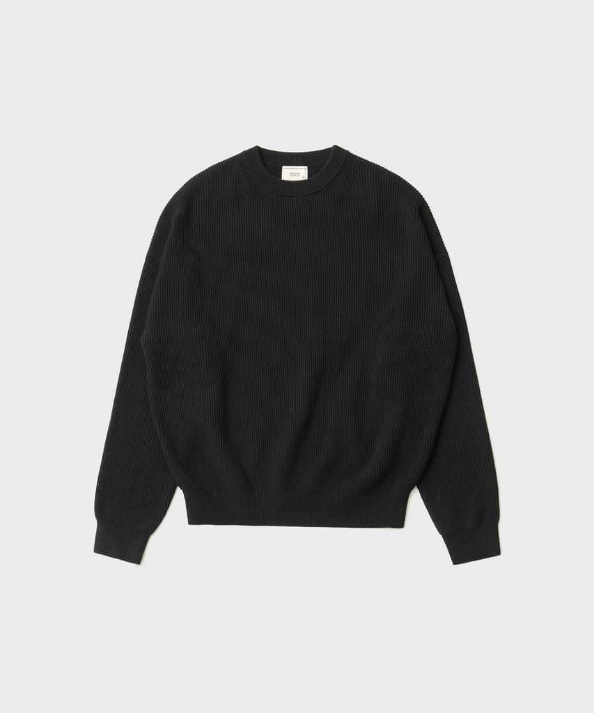 ANOTHER OFFICE Ordinary Knit-Pullover (Black)