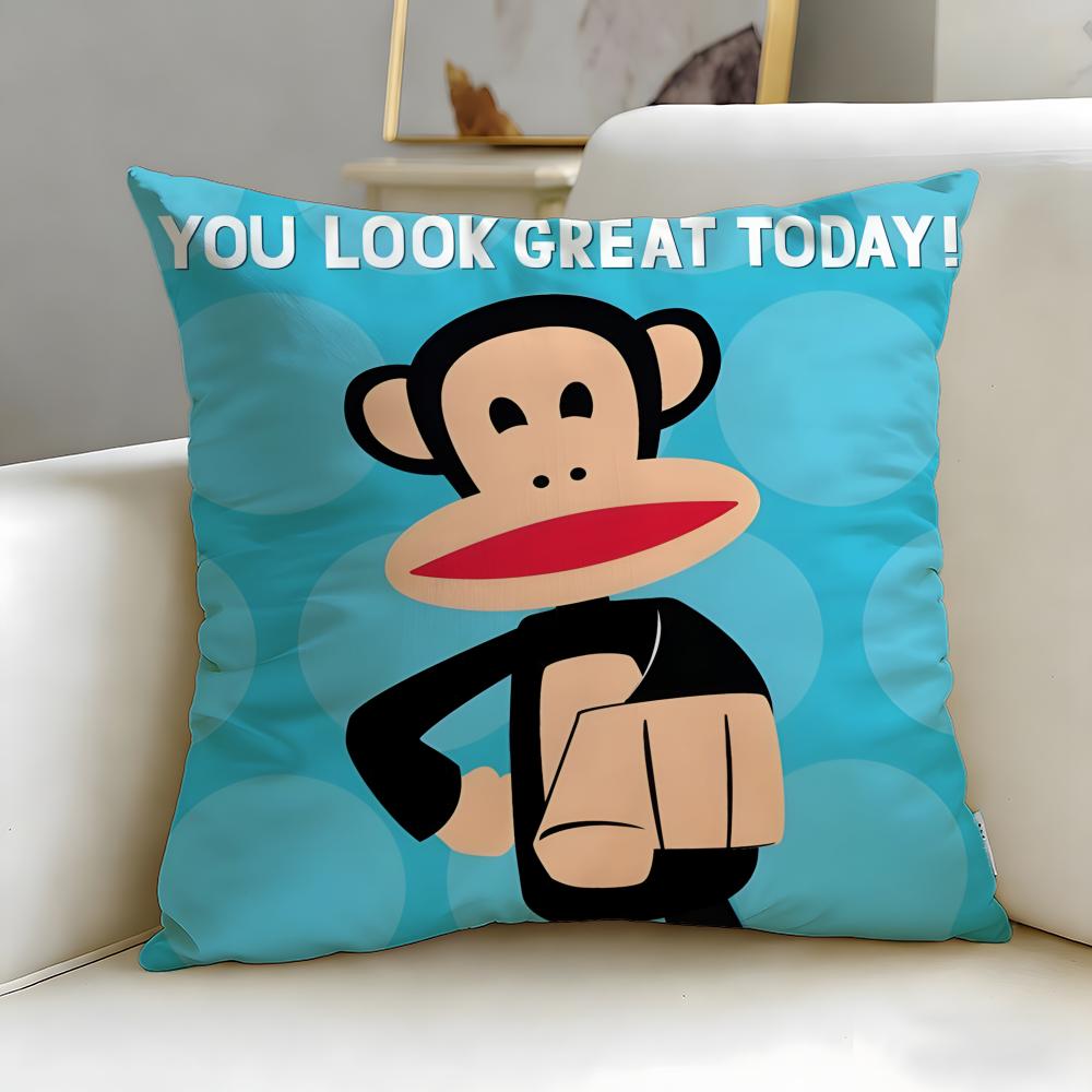 classic brand Paul Frank Cushion Cover Soft EasyWash Pillow Case Versatile for Couch Bed Travel and Office