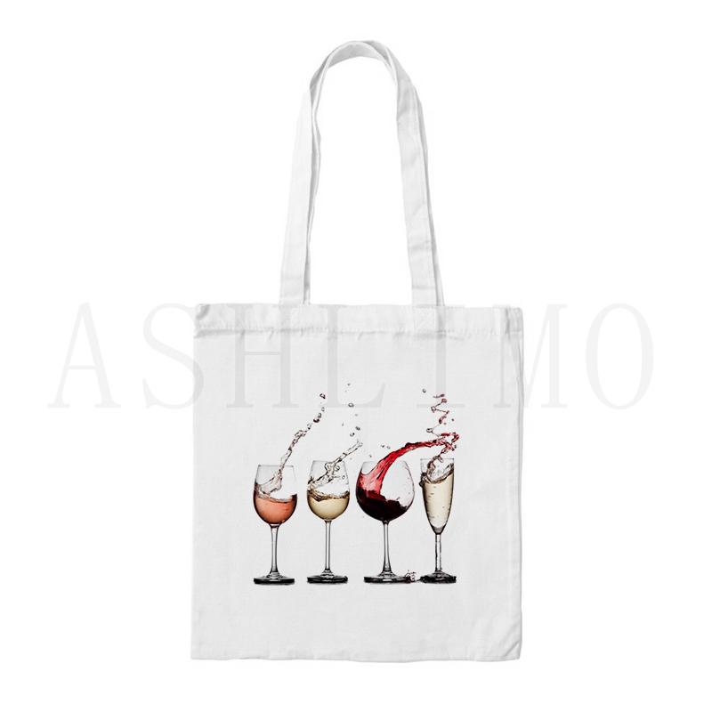 Желаем вам покупок Холщовая женская сумка, повседневные сумки на плечо большой вместимости, многоразовые сумки-тоут для покупок, модные сумки Harajuku Ulzzang