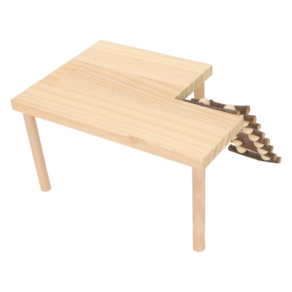 Hamster Climbing Platform 2 Layer Landscaping Natural Wooden Hamster Playing Activity Platform with