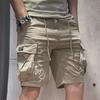 Мужские повседневные летние шорты-карго с поясом на шнурке — легкие, свободные, с множеством карманов
