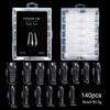 70/140/150Pcs 70/140/150Pcs Nail Molds Transparent Top Nail Forms  For Builder Extension