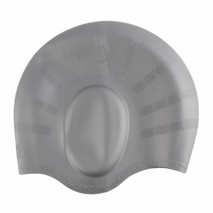 Adult Silicone Swimming Cap Waterproof Ear Protection Diving Bathing Hats Beach Pool Caps Durable One Size Suitable for All Hair