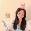 Birthday Hat, Birthday Scene Decoration, Girl Adult Dress-Up, Children's Birthday Decorations, Props, Pink Crown, Veil