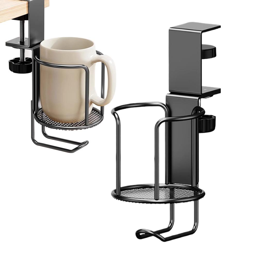 Вращающийся приставной подстаканник для стола, фиксированный подстаканник для офисного стола, нескользящая регулируемая подставка для бутылки с водой, подстаканник-клипса