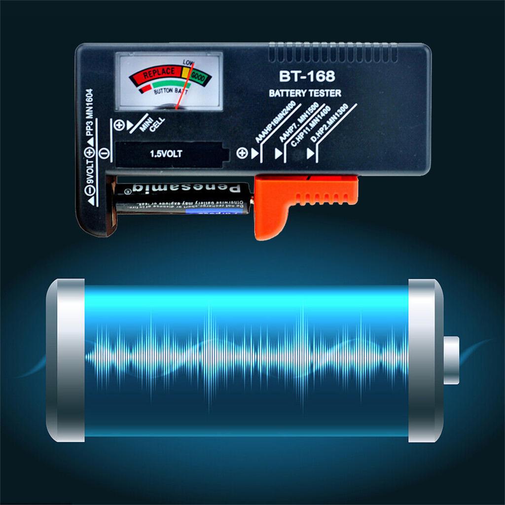 Bt168 Battery Capacity Tester Quick Check Pointer Type Aaa 9v 1.5v Button Capacitance Diagnostic Tool
