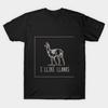 Мужчины Черная футболка с принтом Super Large TShirt i-llike-llamas No-Cut Трансферная бумага с принтом Хлопковая футболка