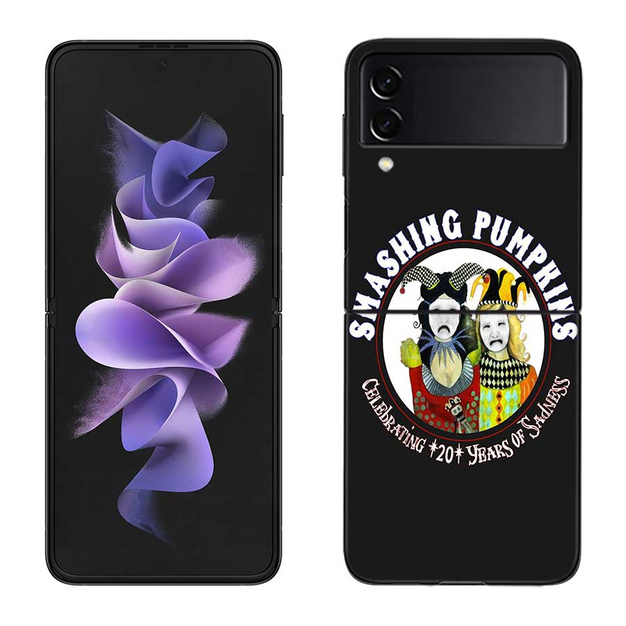 Rock The Smashing Pumpkins Phone Case For Samsung Z Flip 7 6 5G Galaxy Z Flip 5 4 3 Black Hard Cell Cover Luxury PC Shell Coque