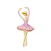 Metal Brooch Sparkling Vibrant Color Rustproof Non-Fading Elegant Ballet Fairy Brooch Pin Dress Coat