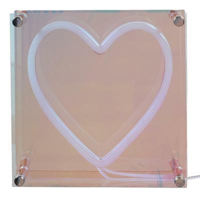 Heart Led Lamp With Neon Effect