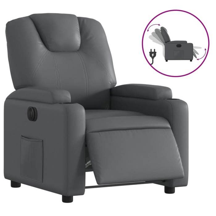 VidaXL Electric Recliner, Relaxation Chair with Adjustable Backrest and Footrest, Living Room Seat, Modern, 3204419