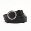 New Women's Fashion Trend Round Buckle Non-hole Student Jeans Casual Belt Simple Versatile Thin Belt