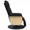 Relax Chair with Footrest Black Fabric