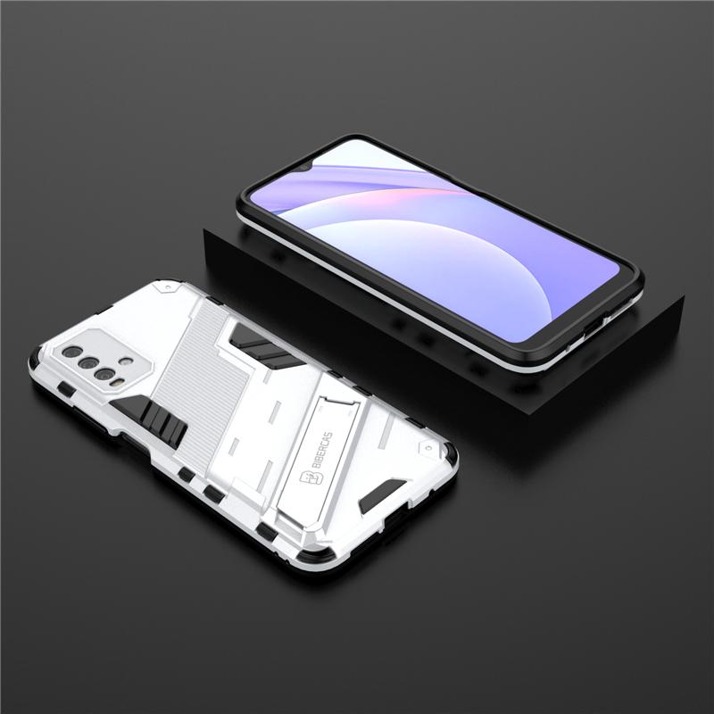 For Peatkop Xiaomi Redmi 9T Case Armor Shockproof Protection Cover For Xiaomi Redmi 9T Stand Holder Rugged Silicone Case