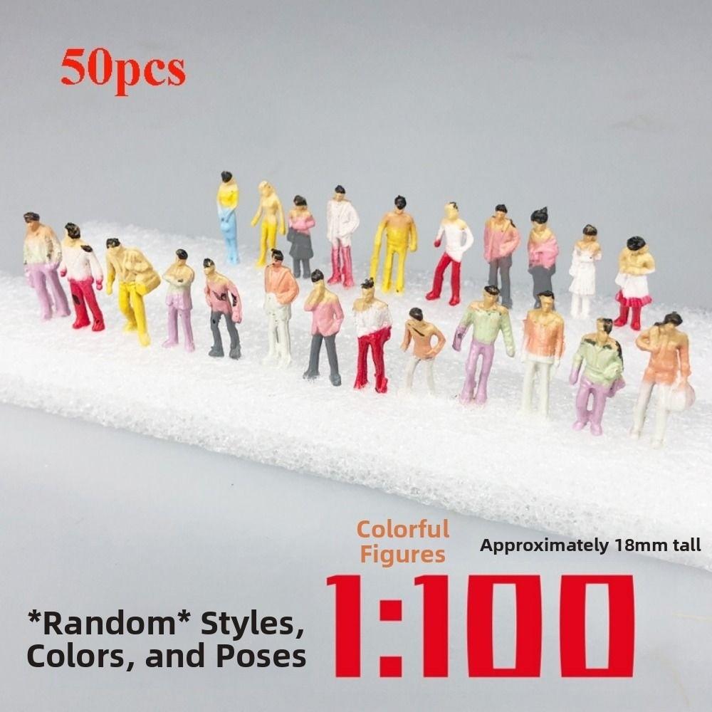10/50pcs Mixed Color Figures Passengers Multistyles Standing People New Train Scenery Passengers