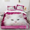 Трехпредметный комплект постельного белья с 3D-принтом кота, Четырехпредметный набор, Комплект Домашний текстиль