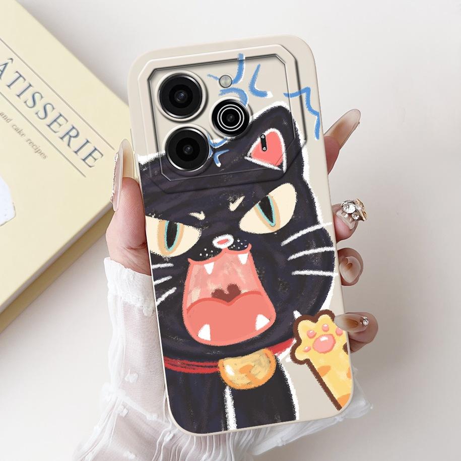 For Tecno Pova 6 Pro 5G 2024 Case LI9 Camera Lens Protective Cover Cute Panda Cartoon Soft Bumper For Tecno Pova 6 Pova6 5G Capa