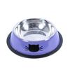 Colorful Non-Slip Stainless Steel Pet Bowl for Cats and Dogs