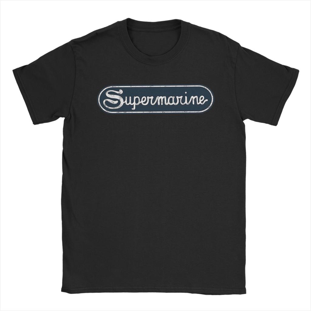 Supermarine Aviation Logo T Shirt Summer 100 Cotton T Shirts For Men Design Tee Shirt Short Sleeve Aesthetic Tees