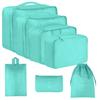 Набор для хранения в путешествиях из семи предметов: Косметичка, Органайзер для одежды, нижнего белья и Складной подпакет