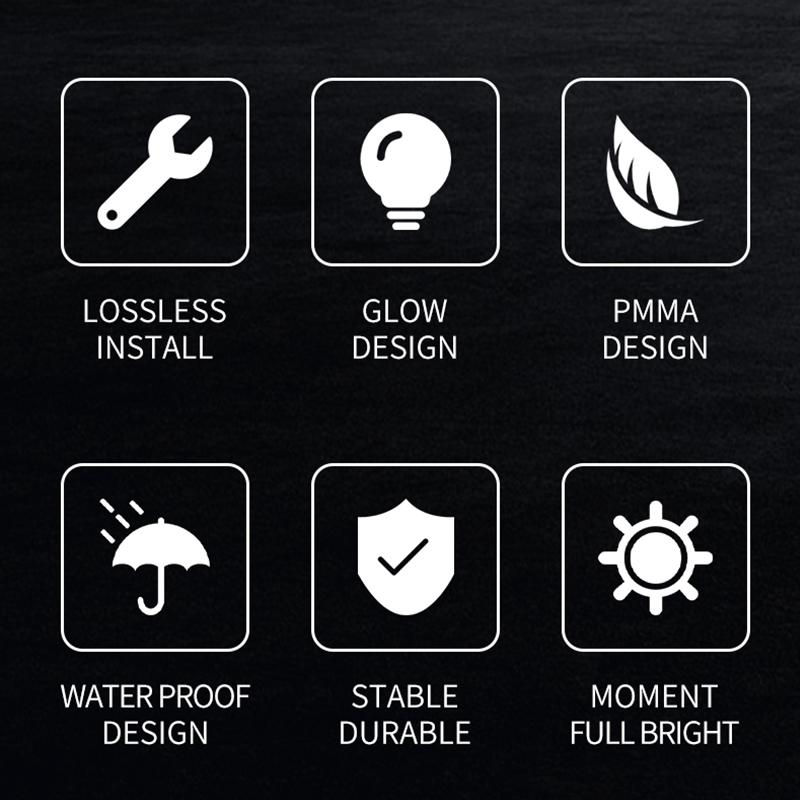 Для Volkswagen Golf-6 7 4 5 POLO Passat B5 B6 B7 T4 T5 Tiguan Jetta Декоративные светодиодные огни Декоративная эмблема на решетку переднего капота